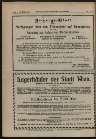 Verordnungs-Blatt für Eisenbahnen und Schiffahrt: Veröffentlichungen in Tarif- und Transport-Angelegenheiten 19191223 Seite: 14