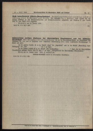 Verordnungs-Blatt für Eisenbahnen und Schiffahrt: Veröffentlichungen in Tarif- und Transport-Angelegenheiten 19200122 Seite: 4