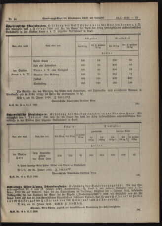 Verordnungs-Blatt für Eisenbahnen und Schiffahrt: Veröffentlichungen in Tarif- und Transport-Angelegenheiten 19200131 Seite: 3