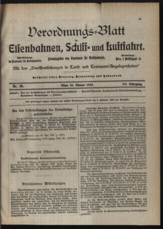 Verordnungs-Blatt für Eisenbahnen und Schiffahrt: Veröffentlichungen in Tarif- und Transport-Angelegenheiten 19200131 Seite: 5