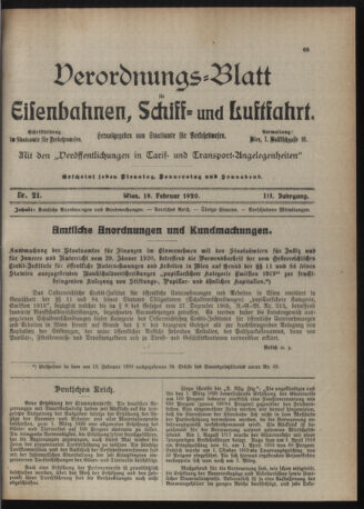 Verordnungs-Blatt für Eisenbahnen und Schiffahrt: Veröffentlichungen in Tarif- und Transport-Angelegenheiten 19200219 Seite: 3