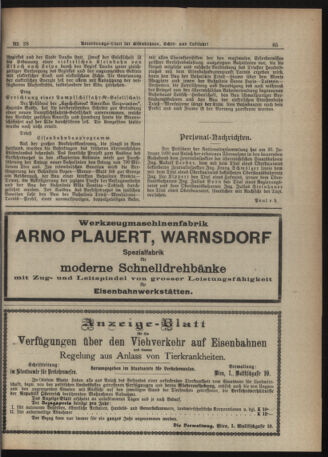 Verordnungs-Blatt für Eisenbahnen und Schiffahrt: Veröffentlichungen in Tarif- und Transport-Angelegenheiten 19200306 Seite: 7