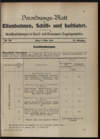 Verordnungs-Blatt für Eisenbahnen und Schiffahrt: Veröffentlichungen in Tarif- und Transport-Angelegenheiten 19200309 Seite: 3