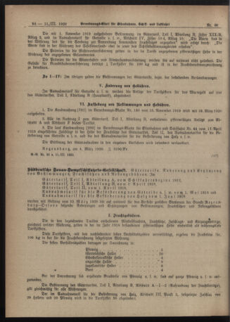 Verordnungs-Blatt für Eisenbahnen und Schiffahrt: Veröffentlichungen in Tarif- und Transport-Angelegenheiten 19200311 Seite: 4