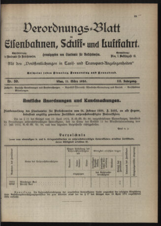 Verordnungs-Blatt für Eisenbahnen und Schiffahrt: Veröffentlichungen in Tarif- und Transport-Angelegenheiten 19200311 Seite: 5