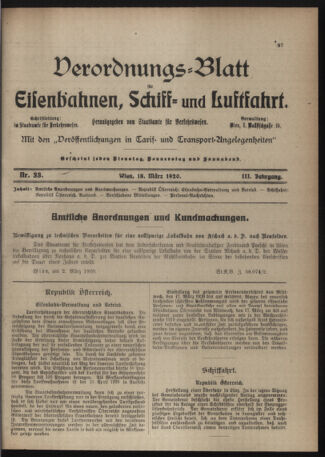 Verordnungs-Blatt für Eisenbahnen und Schiffahrt: Veröffentlichungen in Tarif- und Transport-Angelegenheiten 19200318 Seite: 3