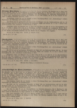 Verordnungs-Blatt für Eisenbahnen und Schiffahrt: Veröffentlichungen in Tarif- und Transport-Angelegenheiten 19200401 Seite: 9