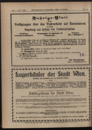 Verordnungs-Blatt für Eisenbahnen und Schiffahrt: Veröffentlichungen in Tarif- und Transport-Angelegenheiten 19200408 Seite: 6