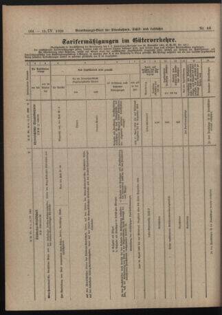 Verordnungs-Blatt für Eisenbahnen und Schiffahrt: Veröffentlichungen in Tarif- und Transport-Angelegenheiten 19200415 Seite: 6