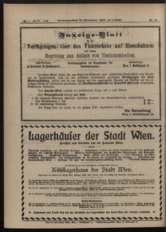 Verordnungs-Blatt für Eisenbahnen und Schiffahrt: Veröffentlichungen in Tarif- und Transport-Angelegenheiten 19200429 Seite: 4