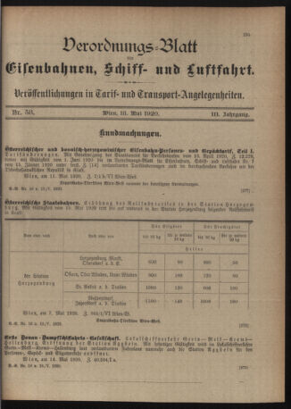 Verordnungs-Blatt für Eisenbahnen und Schiffahrt: Veröffentlichungen in Tarif- und Transport-Angelegenheiten 19200518 Seite: 5