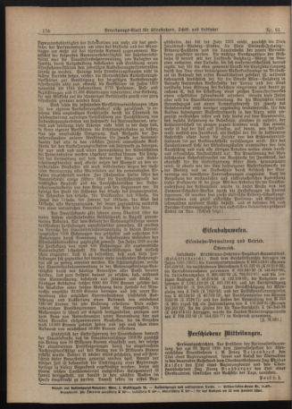 Verordnungs-Blatt für Eisenbahnen und Schiffahrt: Veröffentlichungen in Tarif- und Transport-Angelegenheiten 19200527 Seite: 8