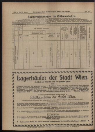 Verordnungs-Blatt für Eisenbahnen und Schiffahrt: Veröffentlichungen in Tarif- und Transport-Angelegenheiten 19200529 Seite: 4