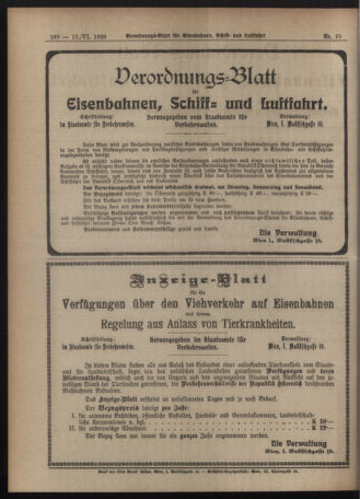 Verordnungs-Blatt für Eisenbahnen und Schiffahrt: Veröffentlichungen in Tarif- und Transport-Angelegenheiten 19200617 Seite: 4