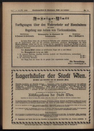 Verordnungs-Blatt für Eisenbahnen und Schiffahrt: Veröffentlichungen in Tarif- und Transport-Angelegenheiten 19200619 Seite: 6