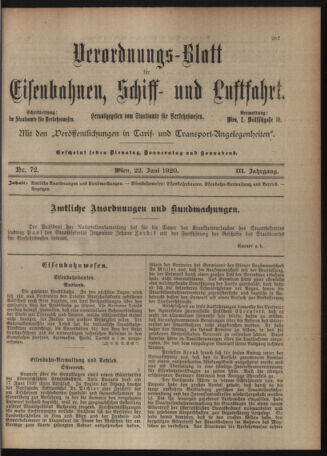 Verordnungs-Blatt für Eisenbahnen und Schiffahrt: Veröffentlichungen in Tarif- und Transport-Angelegenheiten