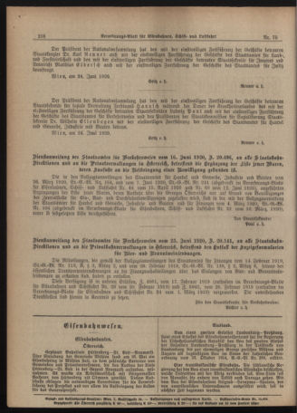 Verordnungs-Blatt für Eisenbahnen und Schiffahrt: Veröffentlichungen in Tarif- und Transport-Angelegenheiten 19200629 Seite: 4