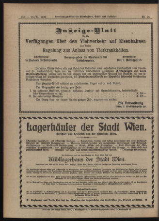 Verordnungs-Blatt für Eisenbahnen und Schiffahrt: Veröffentlichungen in Tarif- und Transport-Angelegenheiten 19200629 Seite: 6