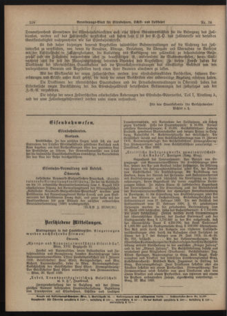 Verordnungs-Blatt für Eisenbahnen und Schiffahrt: Veröffentlichungen in Tarif- und Transport-Angelegenheiten 19200701 Seite: 2