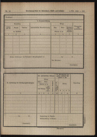 Verordnungs-Blatt für Eisenbahnen und Schiffahrt: Veröffentlichungen in Tarif- und Transport-Angelegenheiten 19200701 Seite: 9