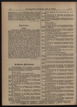 Verordnungs-Blatt für Eisenbahnen und Schiffahrt: Veröffentlichungen in Tarif- und Transport-Angelegenheiten 19200715 Seite: 2