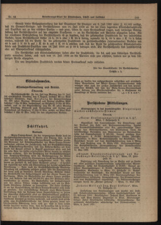 Verordnungs-Blatt für Eisenbahnen und Schiffahrt: Veröffentlichungen in Tarif- und Transport-Angelegenheiten 19200717 Seite: 5