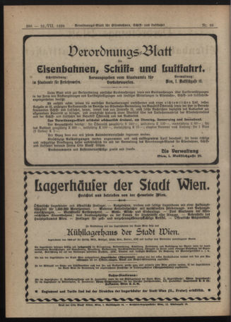 Verordnungs-Blatt für Eisenbahnen und Schiffahrt: Veröffentlichungen in Tarif- und Transport-Angelegenheiten 19200722 Seite: 4