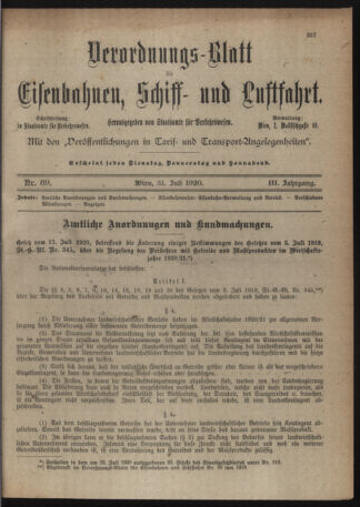 Verordnungs-Blatt für Eisenbahnen und Schiffahrt: Veröffentlichungen in Tarif- und Transport-Angelegenheiten