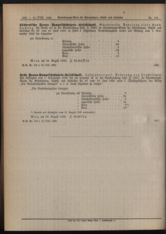 Verordnungs-Blatt für Eisenbahnen und Schiffahrt: Veröffentlichungen in Tarif- und Transport-Angelegenheiten 19200831 Seite: 4