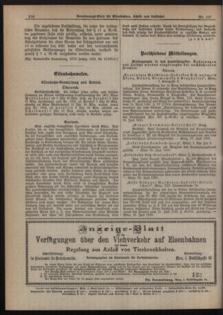 Verordnungs-Blatt für Eisenbahnen und Schiffahrt: Veröffentlichungen in Tarif- und Transport-Angelegenheiten 19200914 Seite: 2