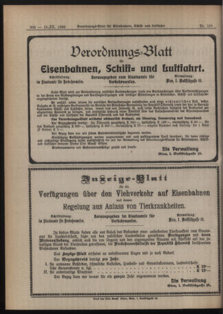 Verordnungs-Blatt für Eisenbahnen und Schiffahrt: Veröffentlichungen in Tarif- und Transport-Angelegenheiten 19200916 Seite: 4