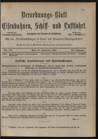 Verordnungs-Blatt für Eisenbahnen und Schiffahrt: Veröffentlichungen in Tarif- und Transport-Angelegenheiten