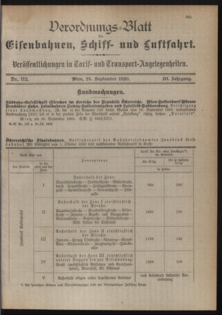 Verordnungs-Blatt für Eisenbahnen und Schiffahrt: Veröffentlichungen in Tarif- und Transport-Angelegenheiten