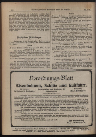 Verordnungs-Blatt für Eisenbahnen und Schiffahrt: Veröffentlichungen in Tarif- und Transport-Angelegenheiten 19200930 Seite: 10