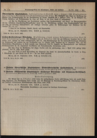 Verordnungs-Blatt für Eisenbahnen und Schiffahrt: Veröffentlichungen in Tarif- und Transport-Angelegenheiten 19200930 Seite: 5