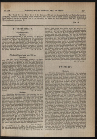 Verordnungs-Blatt für Eisenbahnen und Schiffahrt: Veröffentlichungen in Tarif- und Transport-Angelegenheiten 19200930 Seite: 9