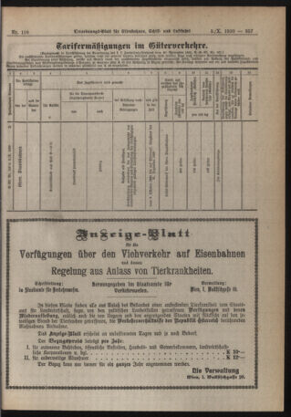 Verordnungs-Blatt für Eisenbahnen und Schiffahrt: Veröffentlichungen in Tarif- und Transport-Angelegenheiten 19201005 Seite: 5