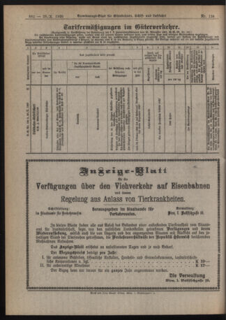 Verordnungs-Blatt für Eisenbahnen und Schiffahrt: Veröffentlichungen in Tarif- und Transport-Angelegenheiten 19201023 Seite: 4