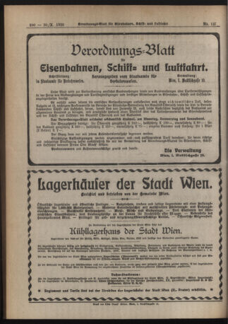 Verordnungs-Blatt für Eisenbahnen und Schiffahrt: Veröffentlichungen in Tarif- und Transport-Angelegenheiten 19201030 Seite: 6