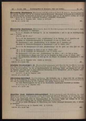 Verordnungs-Blatt für Eisenbahnen und Schiffahrt: Veröffentlichungen in Tarif- und Transport-Angelegenheiten 19201223 Seite: 2