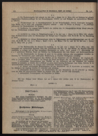 Verordnungs-Blatt für Eisenbahnen und Schiffahrt: Veröffentlichungen in Tarif- und Transport-Angelegenheiten 19201228 Seite: 4