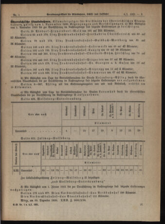 Verordnungs-Blatt für Eisenbahnen und Schiffahrt: Veröffentlichungen in Tarif- und Transport-Angelegenheiten 19210104 Seite: 7