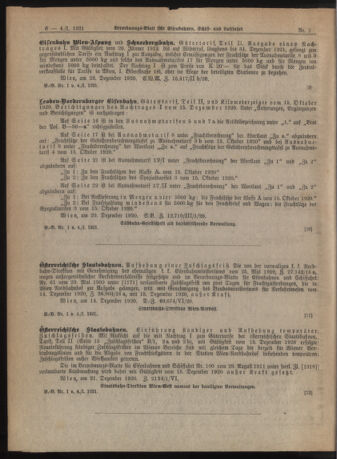 Verordnungs-Blatt für Eisenbahnen und Schiffahrt: Veröffentlichungen in Tarif- und Transport-Angelegenheiten 19210104 Seite: 8