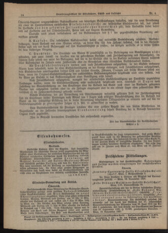 Verordnungs-Blatt für Eisenbahnen und Schiffahrt: Veröffentlichungen in Tarif- und Transport-Angelegenheiten 19210114 Seite: 2