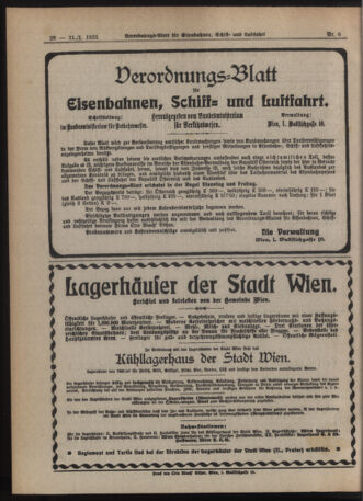 Verordnungs-Blatt für Eisenbahnen und Schiffahrt: Veröffentlichungen in Tarif- und Transport-Angelegenheiten 19210121 Seite: 6