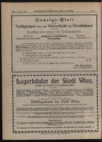 Verordnungs-Blatt für Eisenbahnen und Schiffahrt: Veröffentlichungen in Tarif- und Transport-Angelegenheiten 19210125 Seite: 6