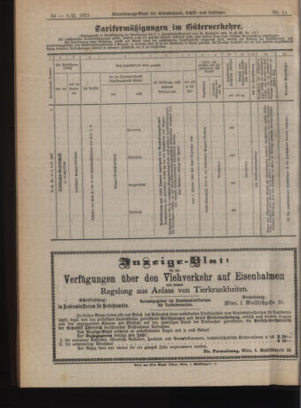 Verordnungs-Blatt für Eisenbahnen und Schiffahrt: Veröffentlichungen in Tarif- und Transport-Angelegenheiten 19210208 Seite: 6