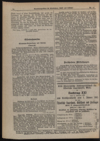 Verordnungs-Blatt für Eisenbahnen und Schiffahrt: Veröffentlichungen in Tarif- und Transport-Angelegenheiten 19210218 Seite: 2