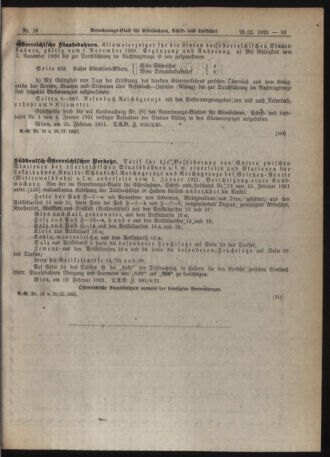 Verordnungs-Blatt für Eisenbahnen und Schiffahrt: Veröffentlichungen in Tarif- und Transport-Angelegenheiten 19210225 Seite: 5