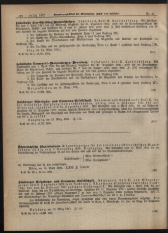 Verordnungs-Blatt für Eisenbahnen und Schiffahrt: Veröffentlichungen in Tarif- und Transport-Angelegenheiten 19210318 Seite: 10